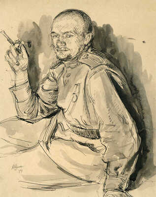 Шипиленко Александр Кузьмич. Портрет военного. Перекур 